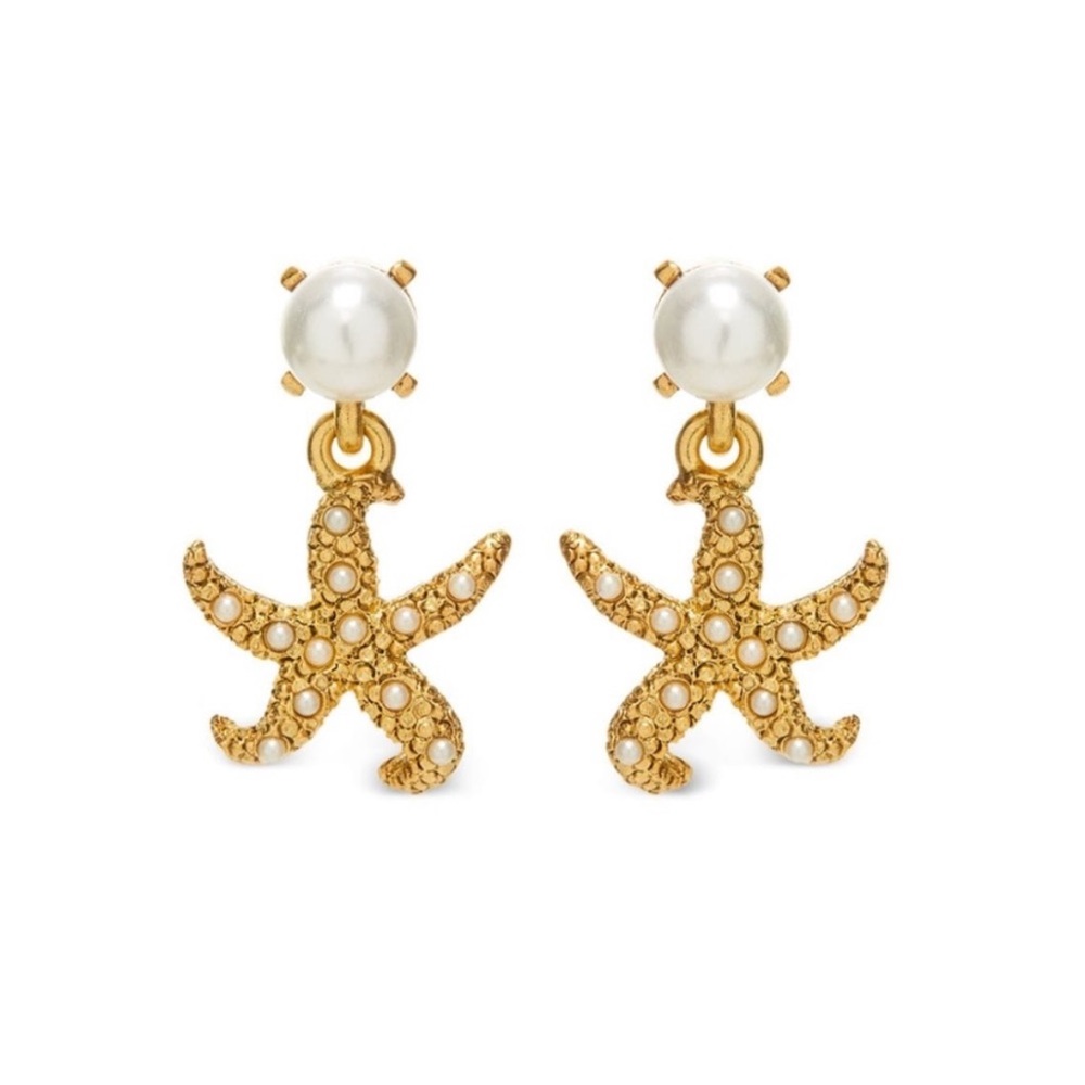 Oscar de la Renta
Starfish pearl drop earrings